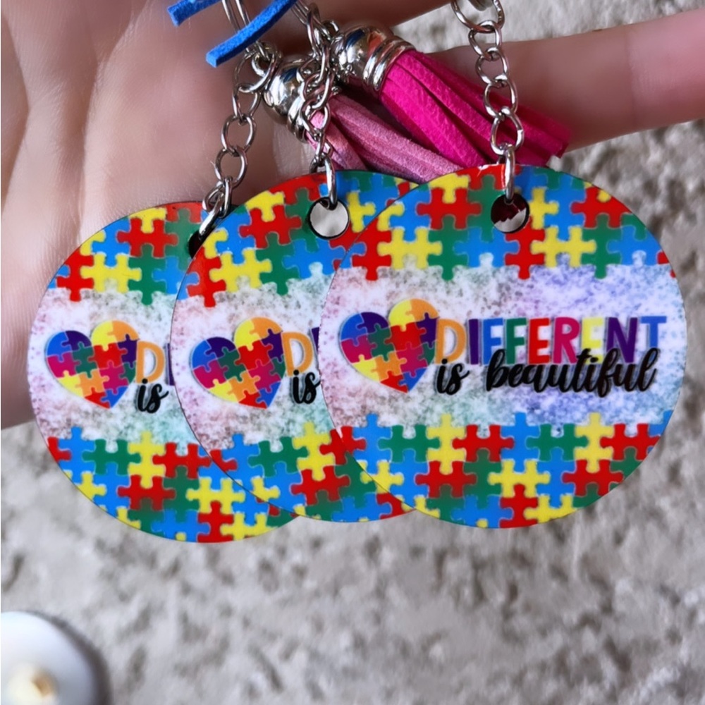Beautiful is Differen Keychain (AUTISM KEYCHAIN)